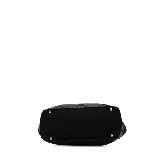 CHANEL Paris Biarritz PM Tote Bag Shoulder A34208 Black Leather Canvas Women's - Picture 3 of 8